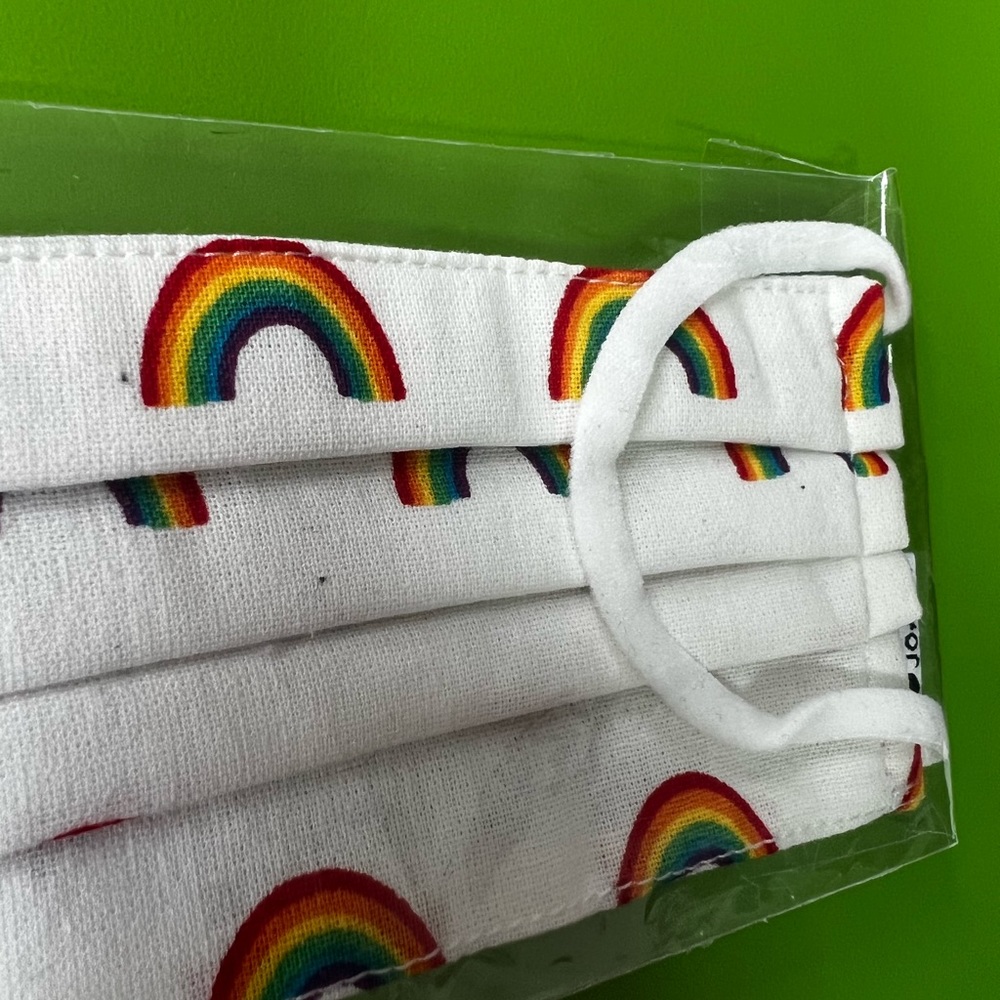 Kid MASK rainbow print all cotton XS FOR LITTLE FACE